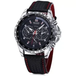 Alternative view of Megir 1010 Mens Leather Quartz Watch