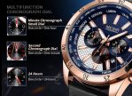 Megir 2103 Mens Chronograph Watch - Blue Megir 2103 Men s Japan Quartz Watches 1 1