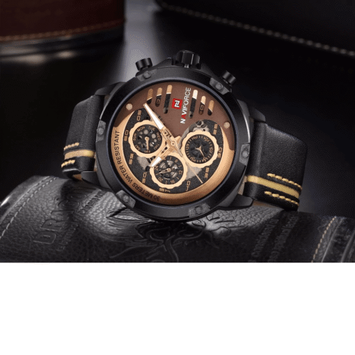 Naviforce 9110 Mens Chronograph Watch - Black - Image 4
