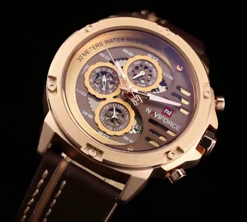 Alternative view of Naviforce 9110 Mens Chronograph Watch - Brown