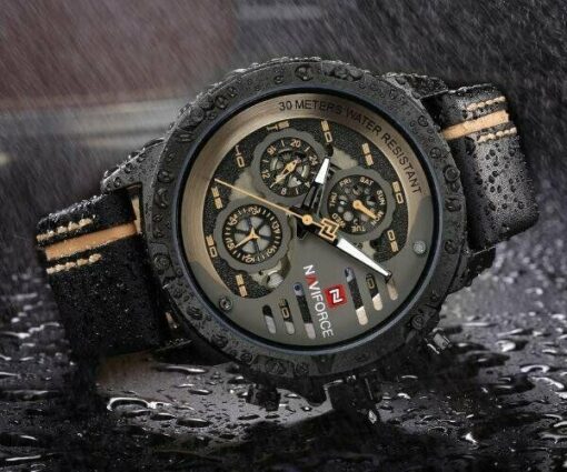 Naviforce 9110 Mens Chronograph Watch - Black - Image 2