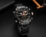 Alternative view of Naviforce 9163 Chronograph Digital/Analog Watch - Black