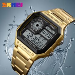 Alternative view of SKMEI 1335 Mens Stainless Steel Digital Watch - Gold