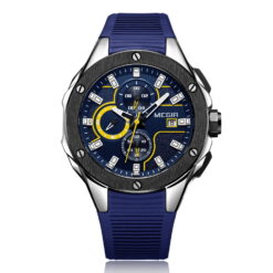 Megir 2054 Mens Chronograph Watch - Blue