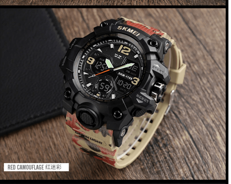 SKMEI 1155B Digital/Analog Outdoor Watch – Camouflage skmei