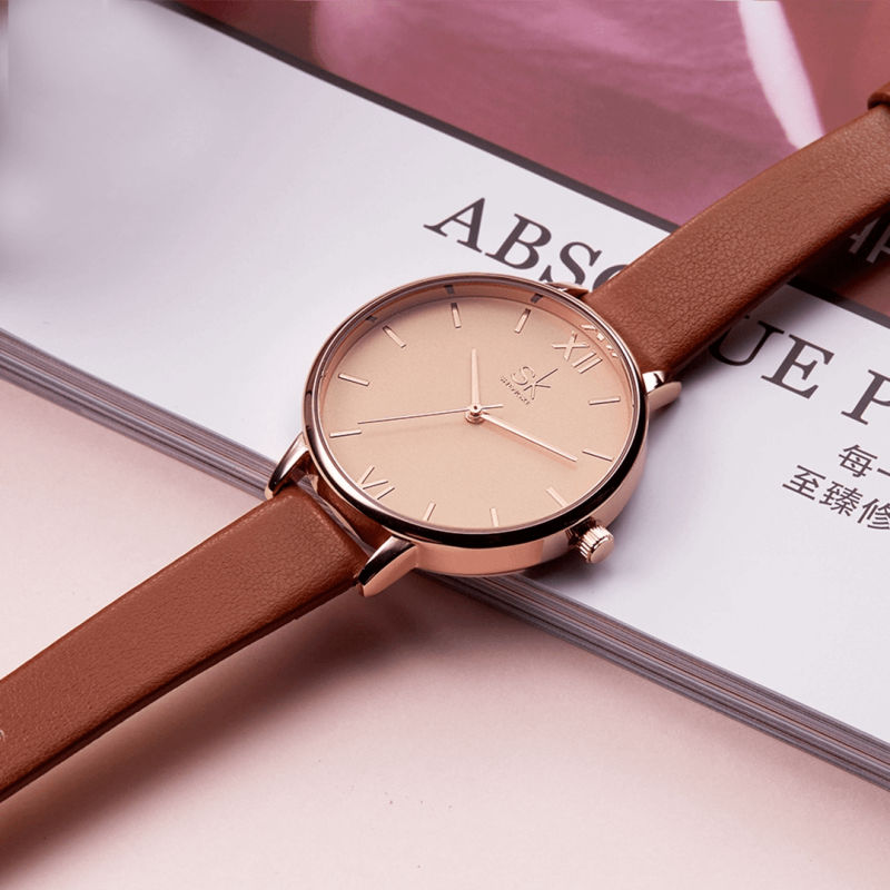 Shengke K0039 Womens Watch - Brown 11