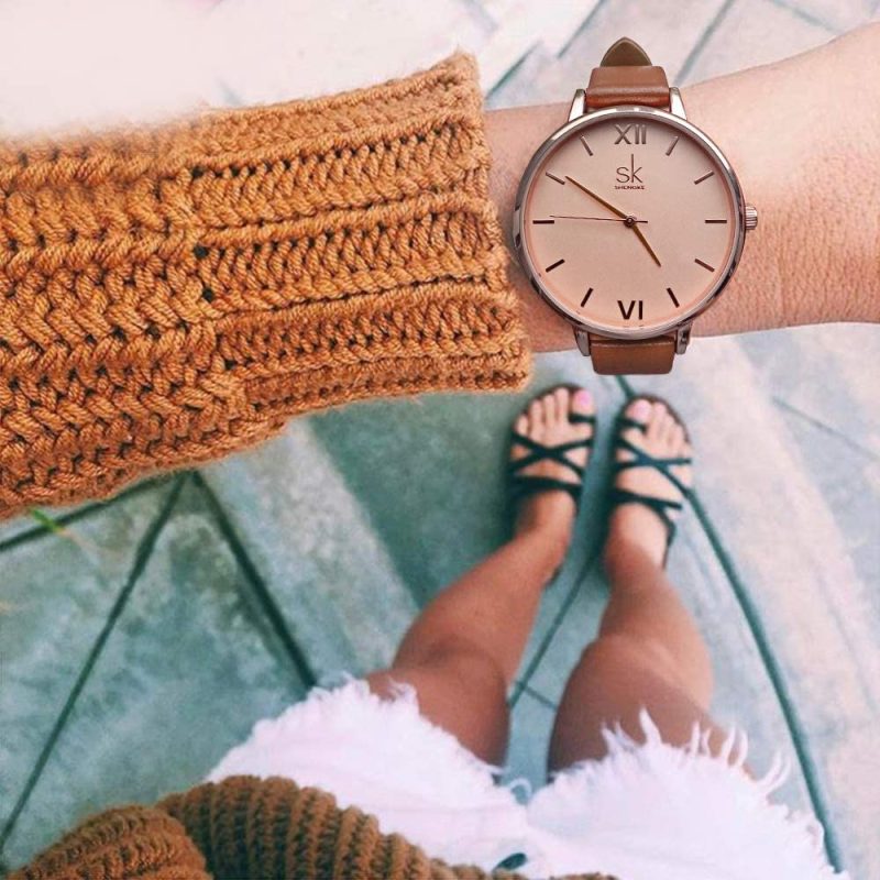 Shengke K0039 Womens Watch - Brown 61gFp380JlL. AC UL1000