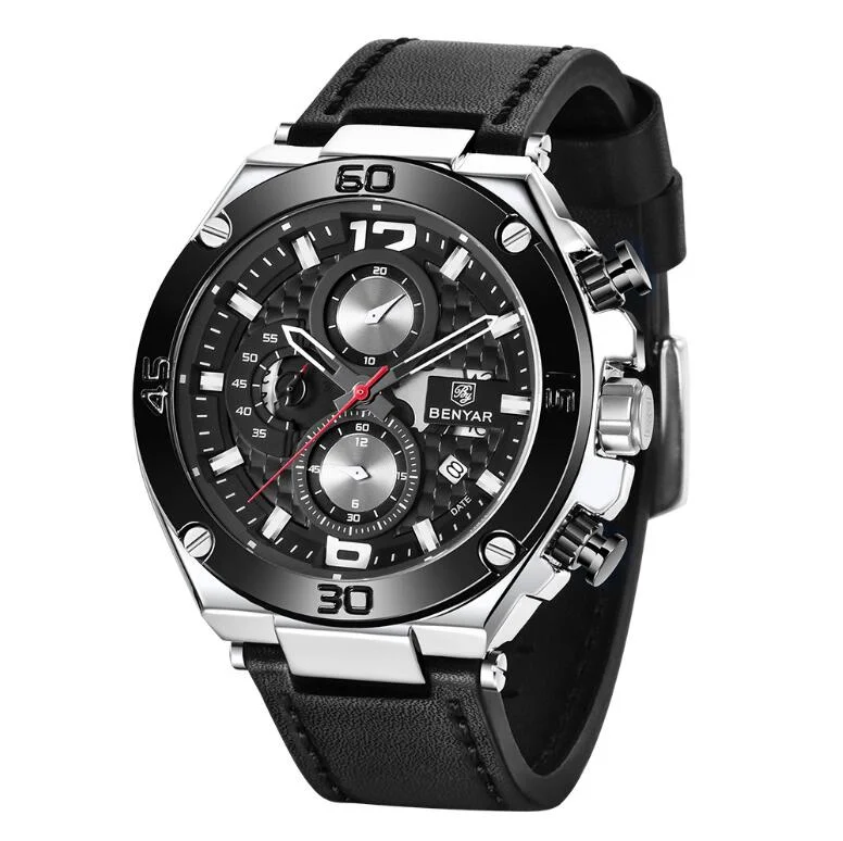 Benyar 5151 Mens Chronograph Watch - Black