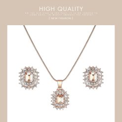 Alternative view of Shengke K0088 Jewelry Set (Earings, Necklace & Watch) - Rose Gold