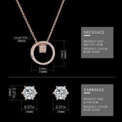 Alternative view of Shengke K0088 Jewelry Set (Earings, Necklace & Watch) - Black
