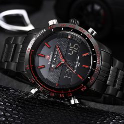 Alternative view of Naviforce 9024 Mens Analog/Digital Watch - Black