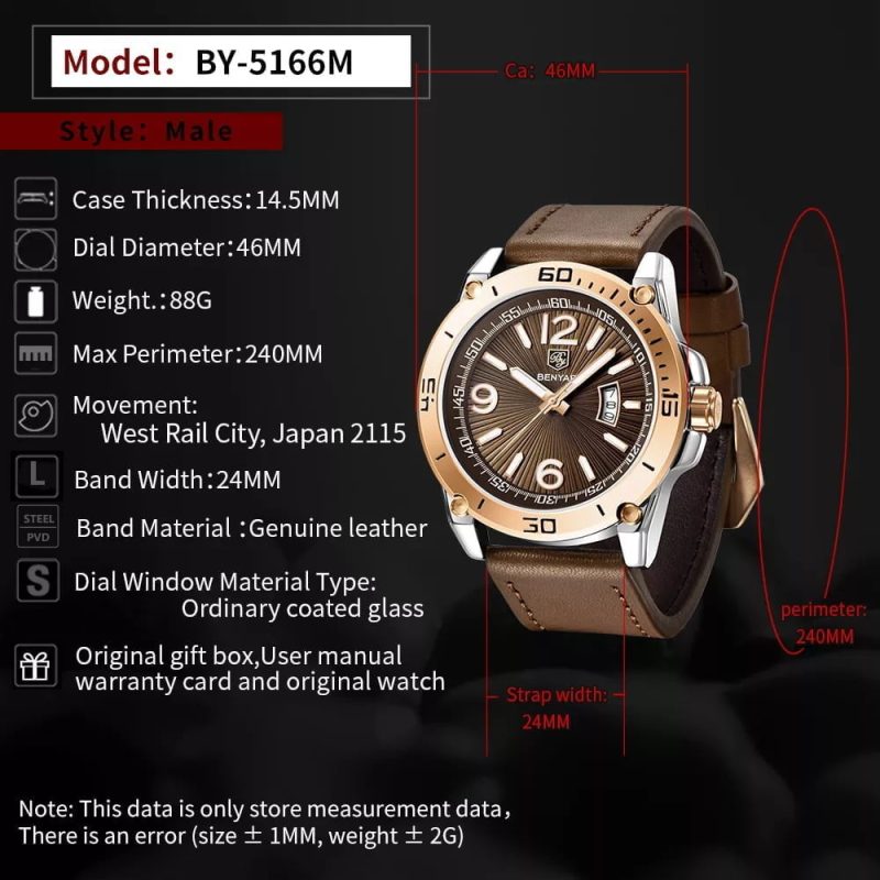 img 4 Top luxury brand watches for men BENYAR fashion quartz male watches casual sport clock men waterproof.jpg .webp