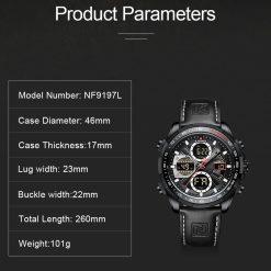 Naviforce 9197 Mens Analog/Digital Watch - Black H28fb78f6cf954202a3d5560bd3c39c93n