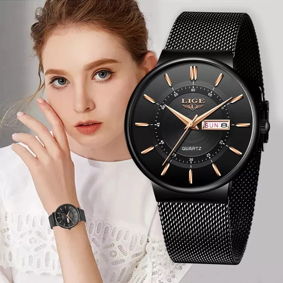 Lige 8858 Womens Watch - Black Lige 8858 Womens Watch - Black - Image 2