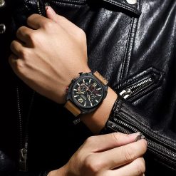 img 5 New CURREN Brand Watch Men Leather Sports Watches Men s Army Military Quartz Wristwatch Chronograph Male.jpg .webp