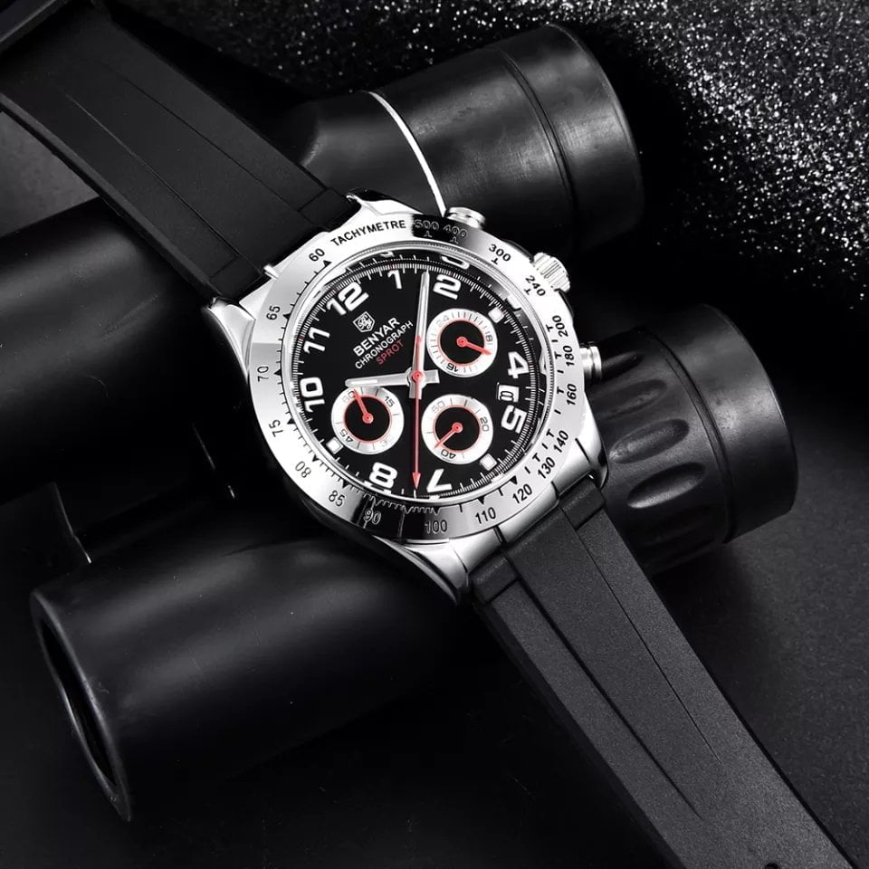 Benyar 5192 Mens Chronograph Watch - Black Benyar 5192 Mens Chronograph Watch - Black - Image 3