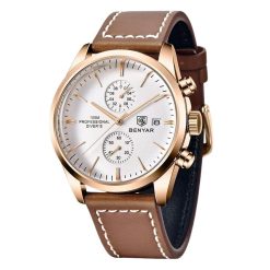 Benyar 5187 Mens Chronograph Watch - Brown