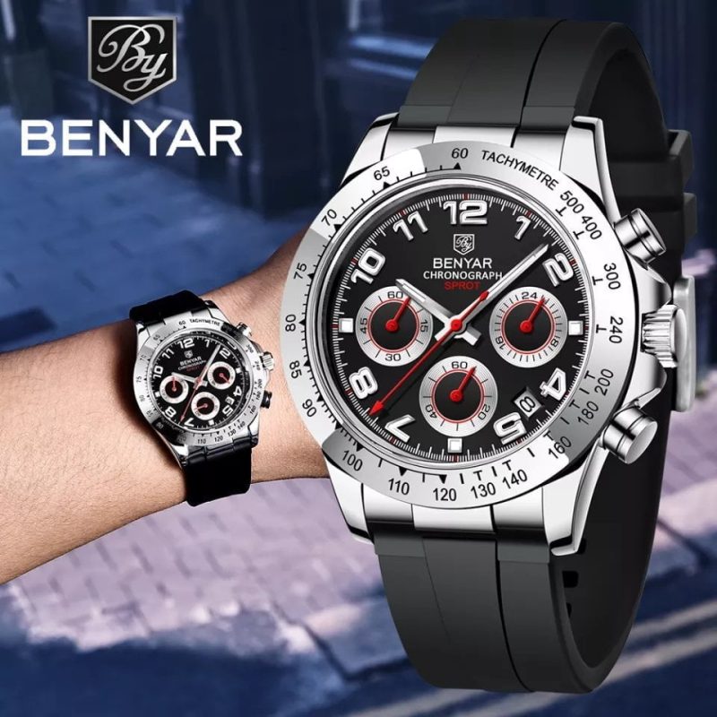 Benyar 5192 Mens Chronograph Watch - Black 2111207198 375243152