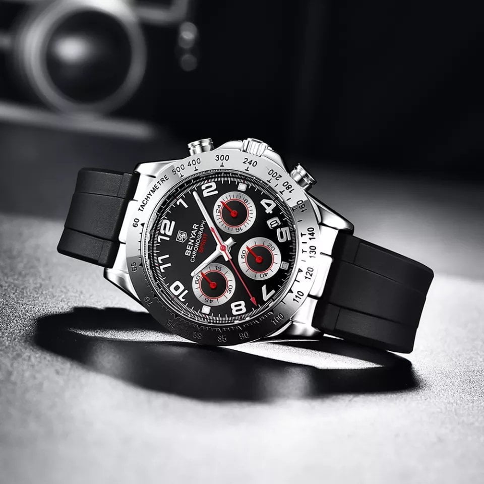 Benyar 5192 Mens Chronograph Watch - Black Benyar 5192 Mens Chronograph Watch - Black - Image 4