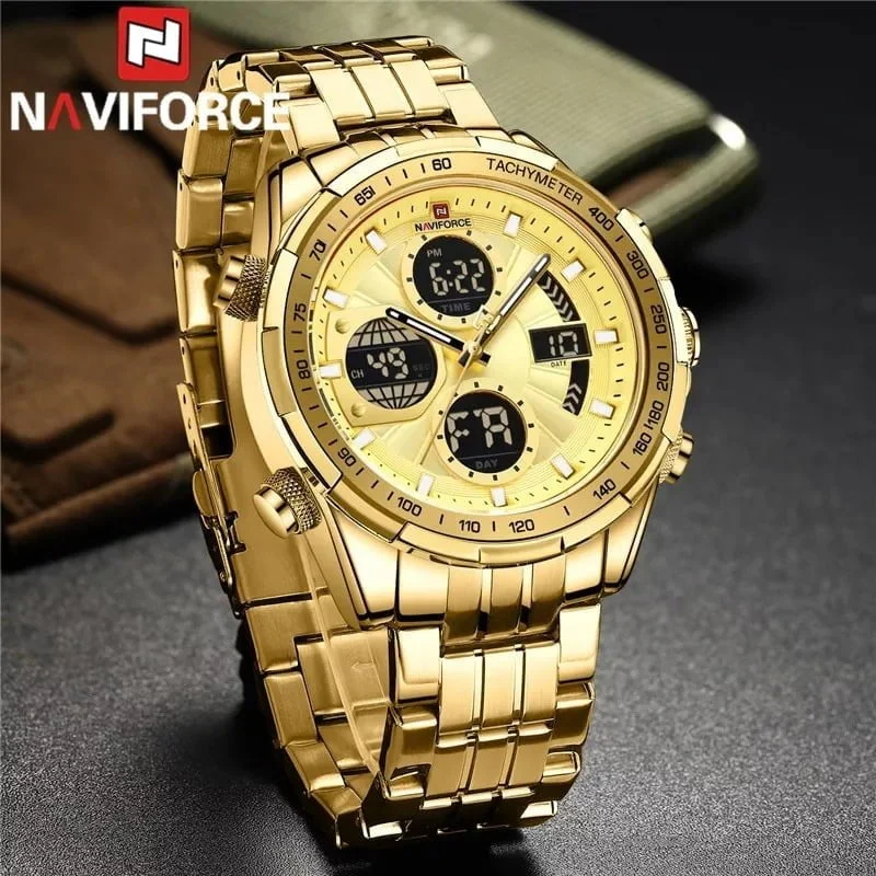 Alternative view of Naviforce 9197 Mens Analog/Digital Watch - Gold