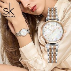 Alternative view of Shengke K0136 Womens Watch - Rose Gold/Silver