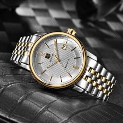 Benyar 5144 Mens Automatic Self-Wind Mechanical Watch - Silver/Gold images 25