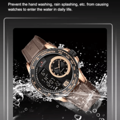 Alternative view of Naviforce 9199 Mens Analog/Digital Watch - Brown