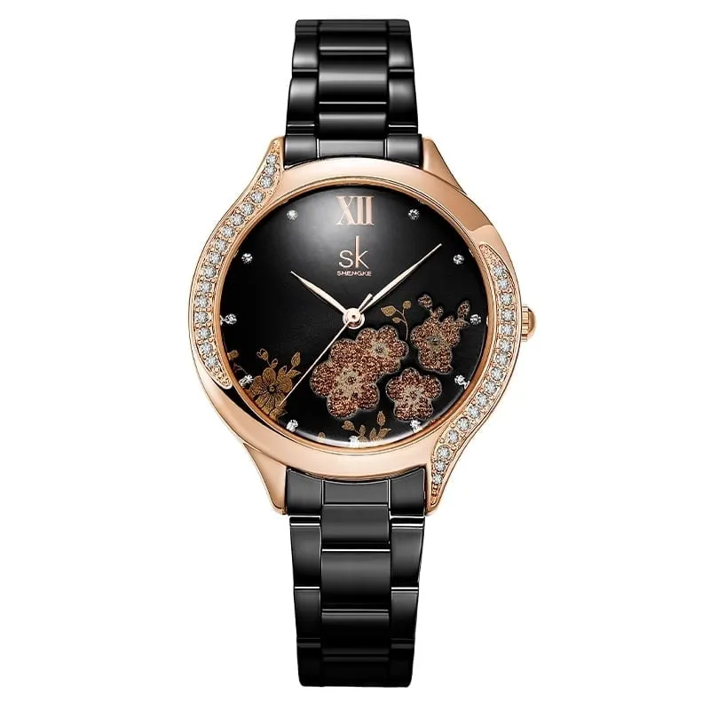 Shengke K0172 Womens Watch - Black