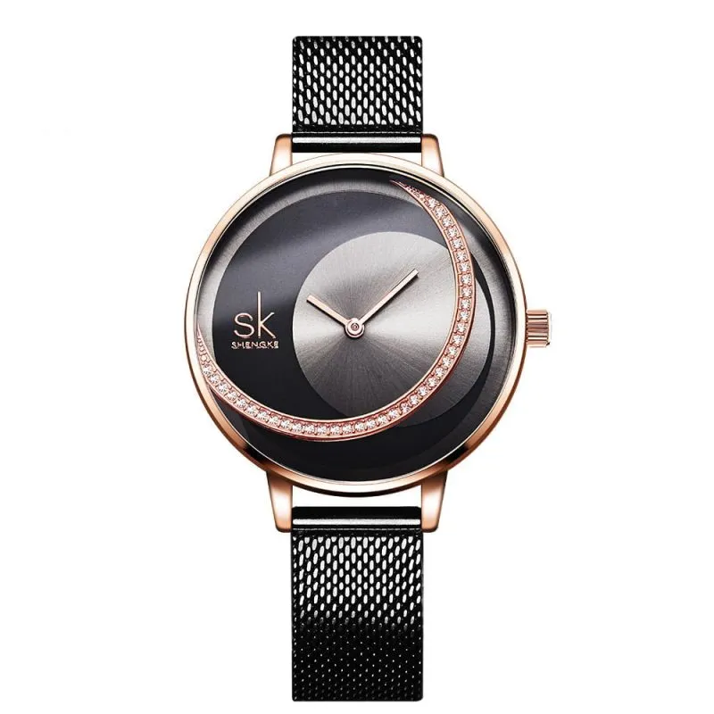 Shengke K0088 Womens Watch - Black