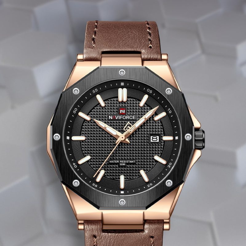 Naviforce 9200 Mens Chronograph Watch - Brown 9200L英RGBBN 01