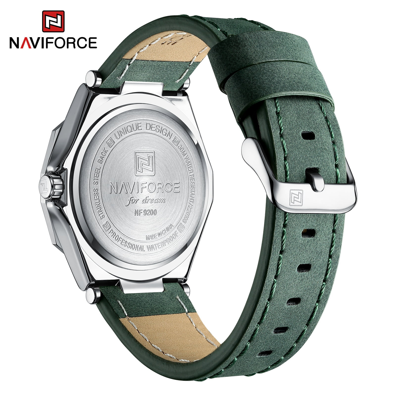 Naviforce 9200 Mens Chronograph Watch - Green Naviforce 9200 Mens Chronograph Watch - Green - Image 8