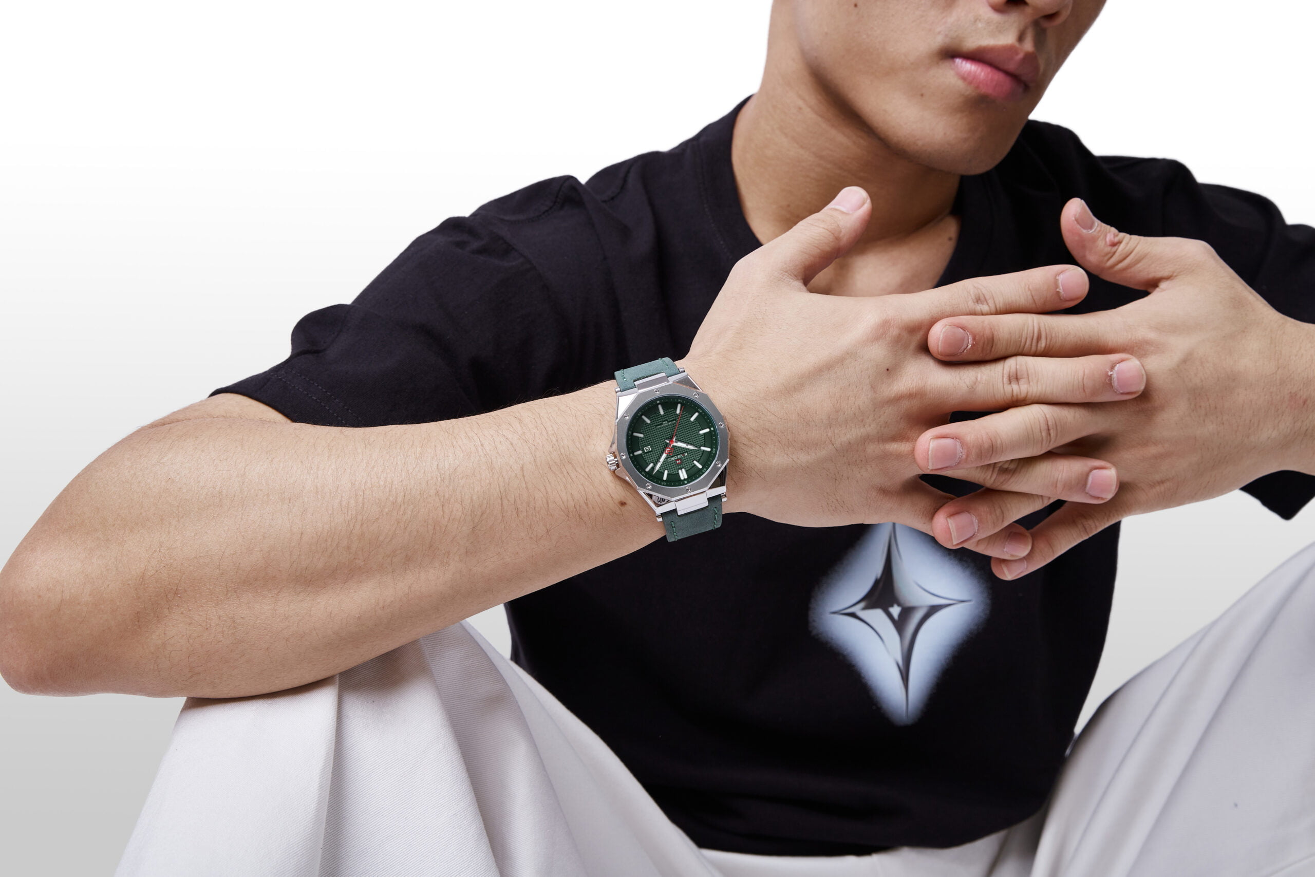 Naviforce 9200 Mens Chronograph Watch - Green Naviforce 9200 Mens Chronograph Watch - Green - Image 5