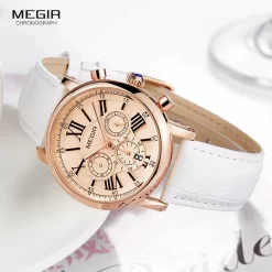 Alternative view of Megir 2058 Womens Chronograph Watch - White