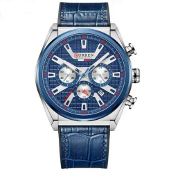 Home Curren 8392 Mens Chronograph Watch - Blue/Silver