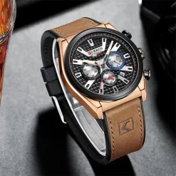 Alternative view of Curren 8392 Mens Chronograph Watch - Brown