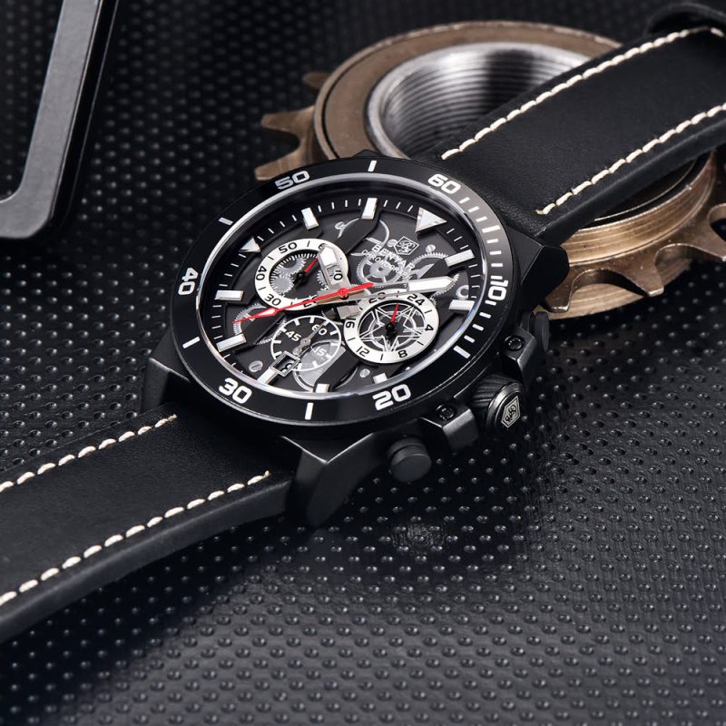 Benyar 5197 Mens Chronograph Watch - Black 3