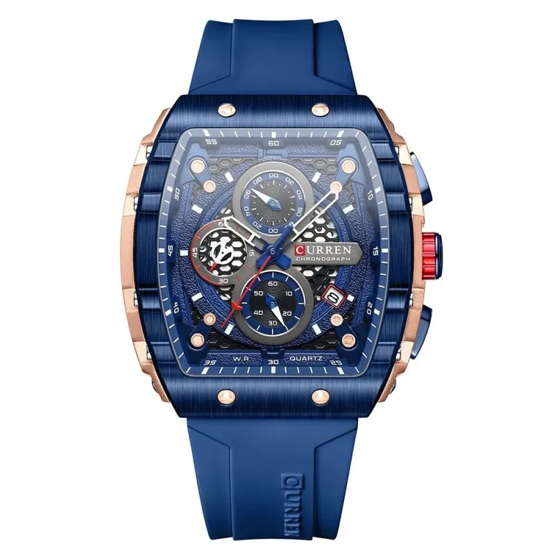 Curren 8442 Mens Chronograph Watch - Blue