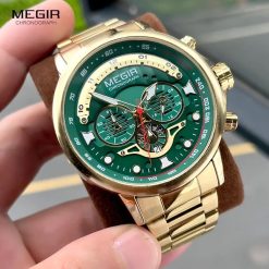 Alternative view of Megir 2223 Mens Chronograph Watch - Gold