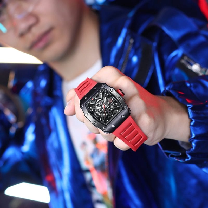 Curren 8438 Mens Chronograph Watch - Red 1