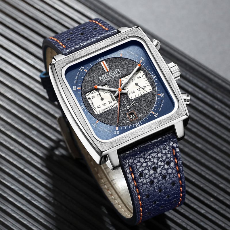 Alternative view of Megir 2182 Mens Chronograph Watch - Blue