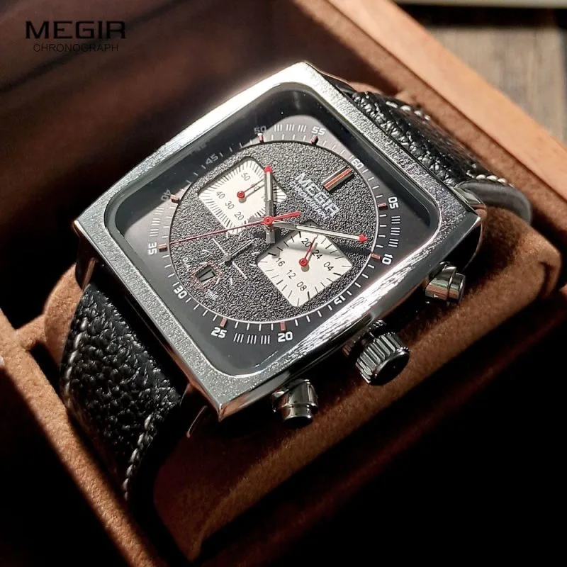 Alternative view of Megir 2182 Mens Chronograph Watch - Black