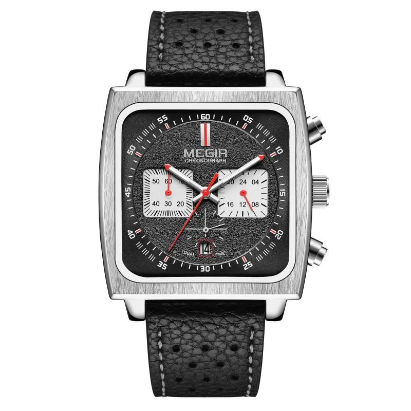 Megir 2182 Mens Chronograph Watch - Black