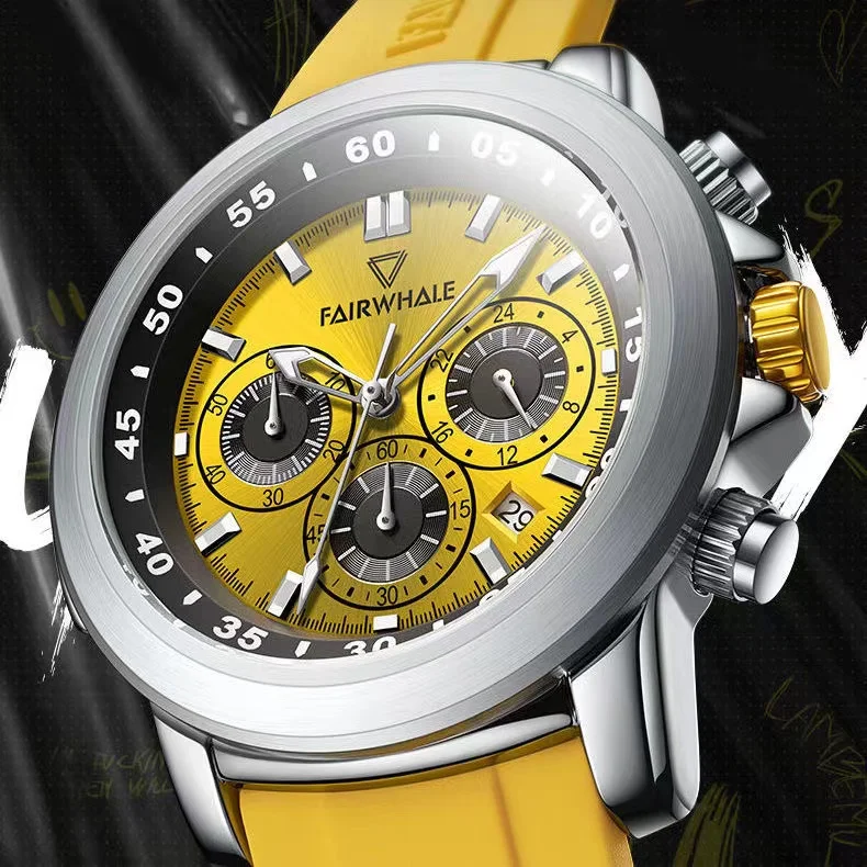 Mark Fairwhale 5520 Mens Watch - Yellow - Image 2