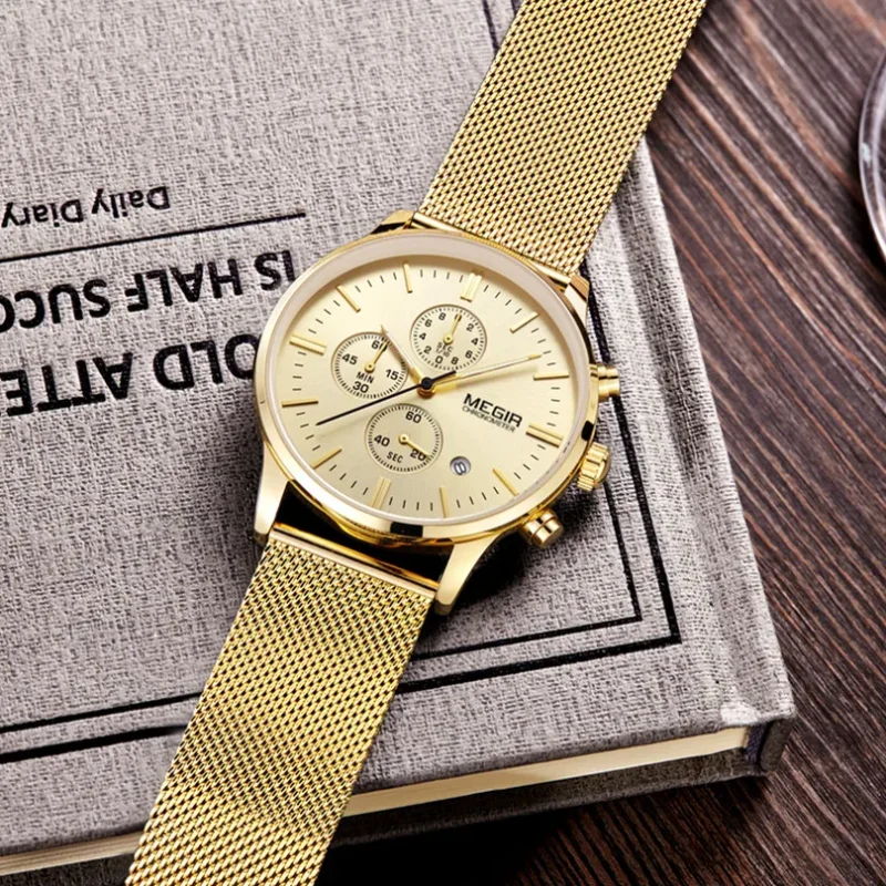 Alternative view of Megir 2011 Mens Watch - Gold