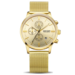 Megir 2011 Mens Watch - Gold