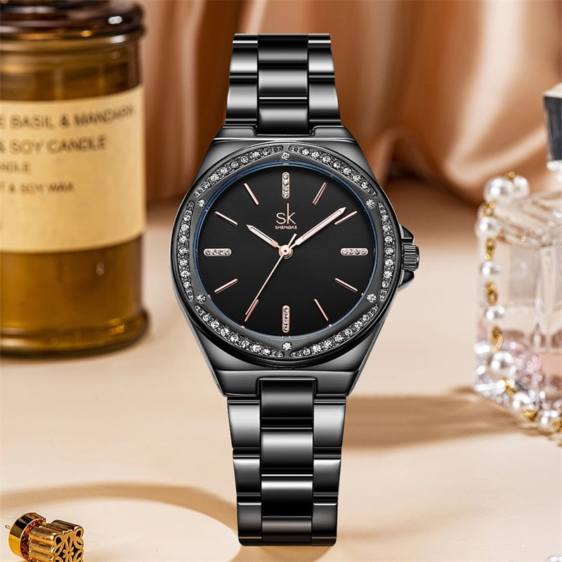 Alternative view of Shengke K0202 Womens Watch - Black