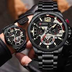 Alternative view of Curren 8395 Mens Chronograph Watch - Black