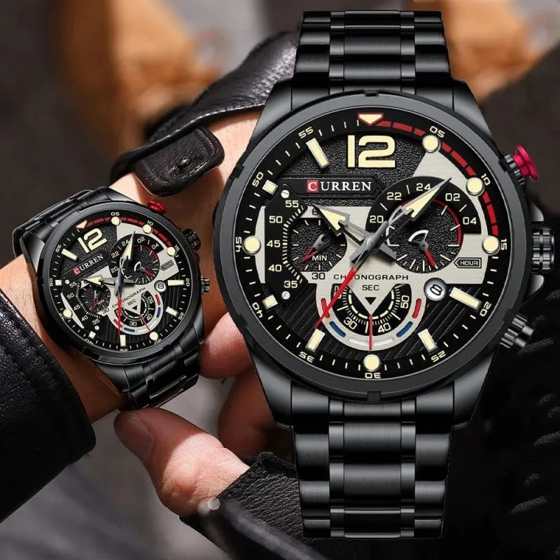 Alternative view of Curren 8395 Mens Chronograph Watch - Black