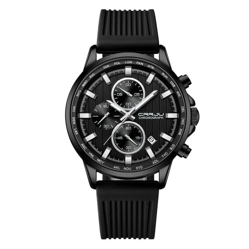 CRRJU 2315 Mens Chronograph Watch - Black