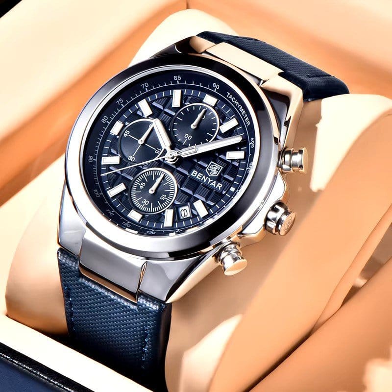 Alternative view of Benyar 5206 Mens Chronograph Watch - Blue